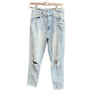 American Eagle Women's Distressed Relaxed Mom Jeans Size 0 Long